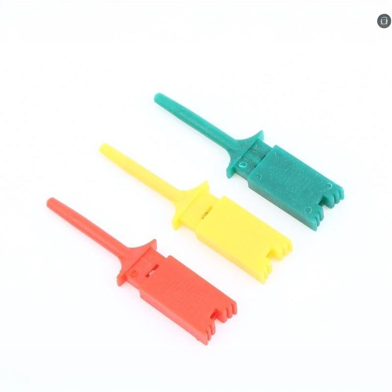 10Pcs SMD IC Test Hook Clips Sharp Tip PCB Probe Grabbers for Tiny SMD Component Testing & Inspection
