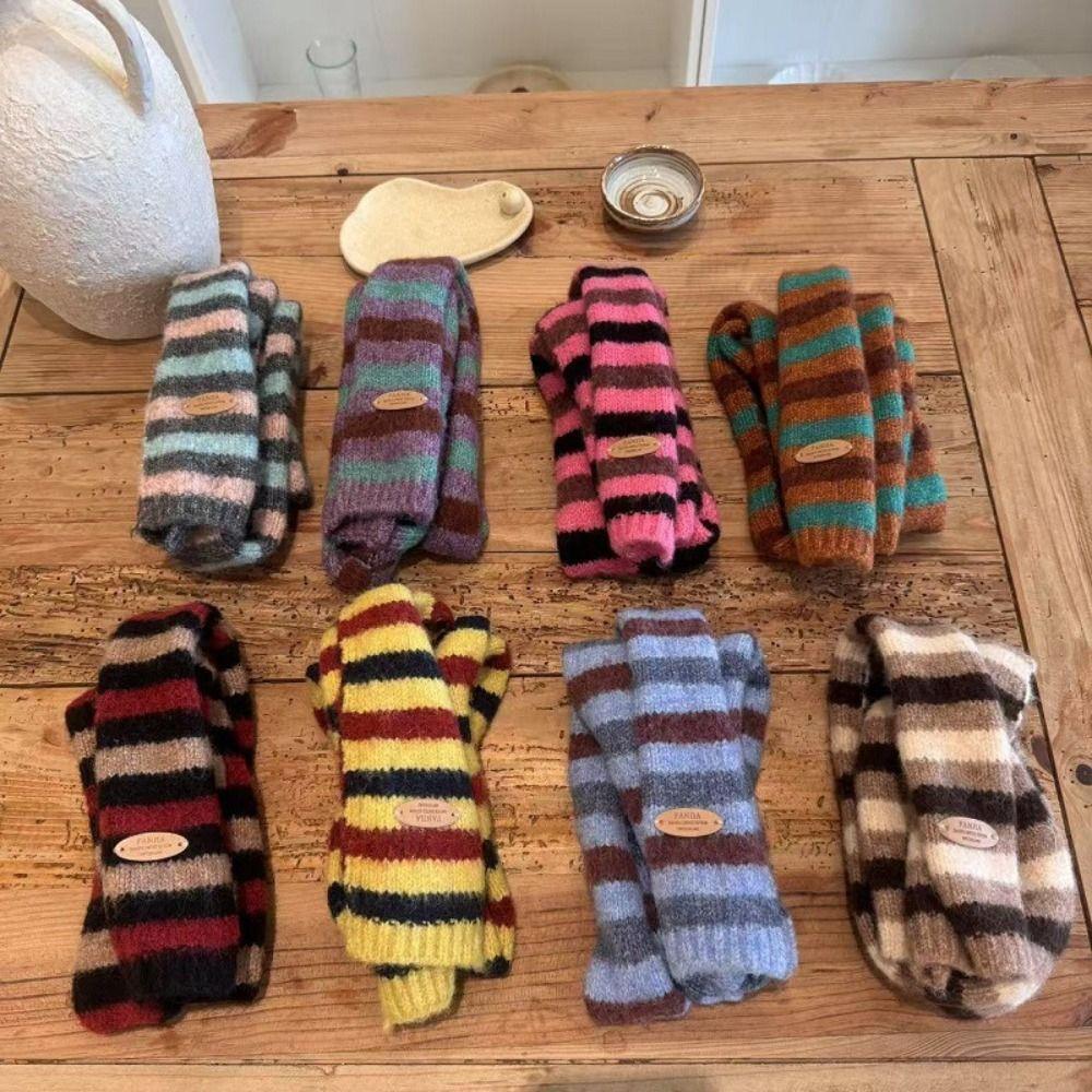 Black Grey Stripe Women Long Scarves Cotton Y2K Girl Scarf Fashion Thin Scarf  Fashion Streetwear