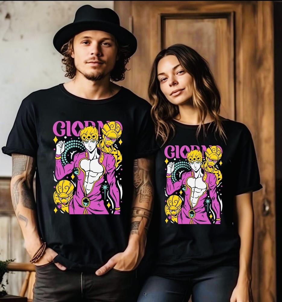 

Футболка Giorno Giovanna JoJo s Bizarre Adventure Аниме Манга Подарочная Футболка Все Размеры XL