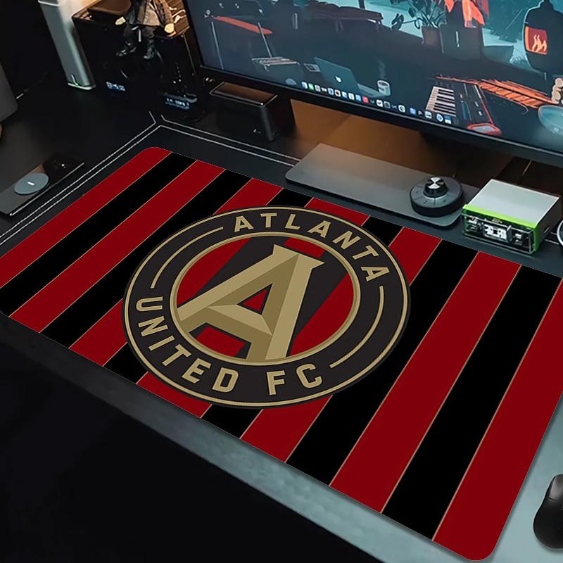 Atlanta United FC Druck Kissen Rutschfest Laptop Tablet Großes Mauspadd XXL Matte Mini-PC Spielmatte Mit Verriegeltem Rand