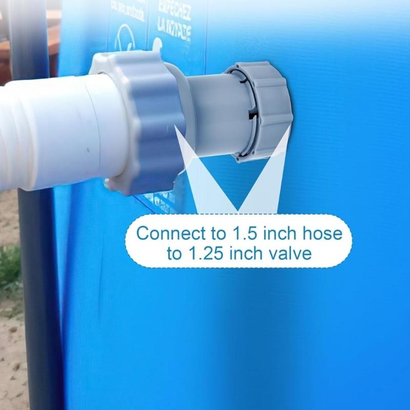 Up Ground Swimming Pool Hose Conversion Adapters Connects 1.5 Inch Hoses To 1.25 Inch Fittings Suitable For Filter Pumps