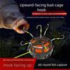 2PCS 6 Hook String Hook Fishing Bait Cage Carbon Steel Line Group Feeder Sinker Design Square Bait Fishing Spring Bait Cage