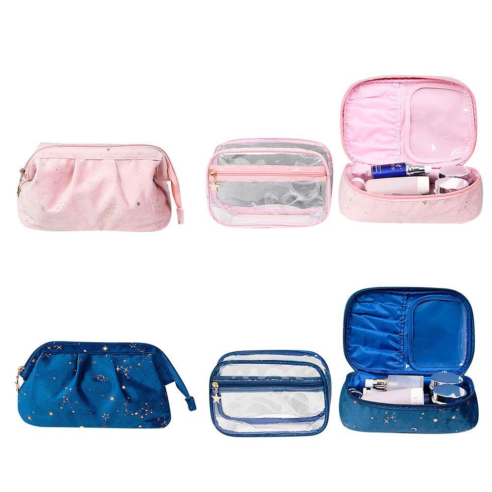 

Женская портативная косметичка большой емкости, сумка для мытья, сумка для хранения, золотая бархатная косметичка