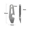 Titanium Alloy Crowbar Multifunction Hexagon Wrench Bottle Opener Portable Keychain EDC Outdoor Survival Tools with Necklace