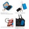 AGILITY affa "Bricquet" Key Case, Remote Control Key, Smart Key, Key Ring, Round Zipper, Mini, Genuine Leather