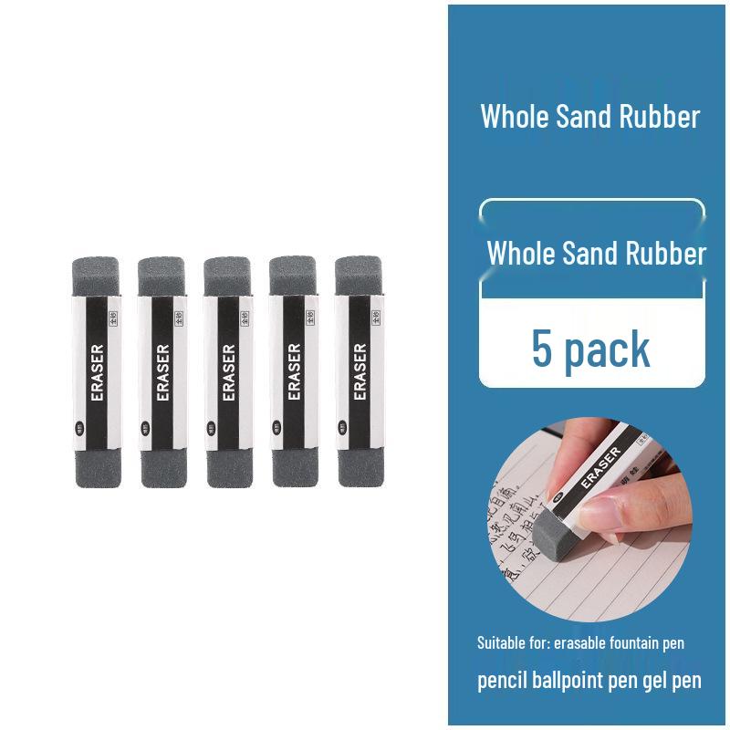 Erasable Dual-Use Pen & Frosted Eraser Combo: Fountain, Ballpoint, Gel, Pencil - No Marks, Perfect for Students & Exams