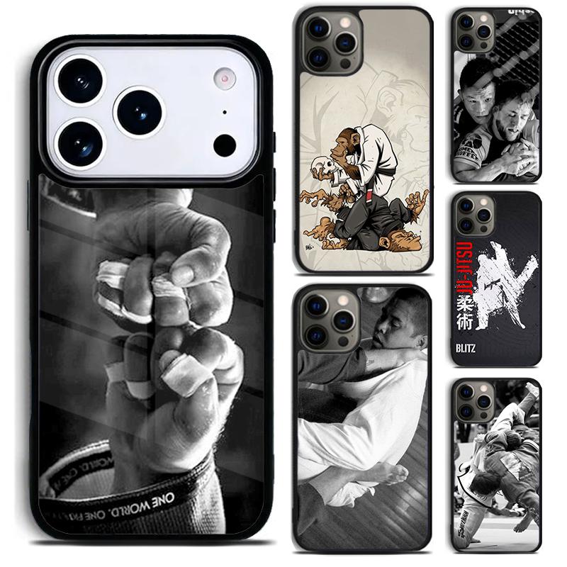 sport Martial Art MMA Fight Jiu Jitsu Phone Case For iPhone 17,16e,15,14,13,12,11,Mini,Pro,MAX soft Silicone Cover