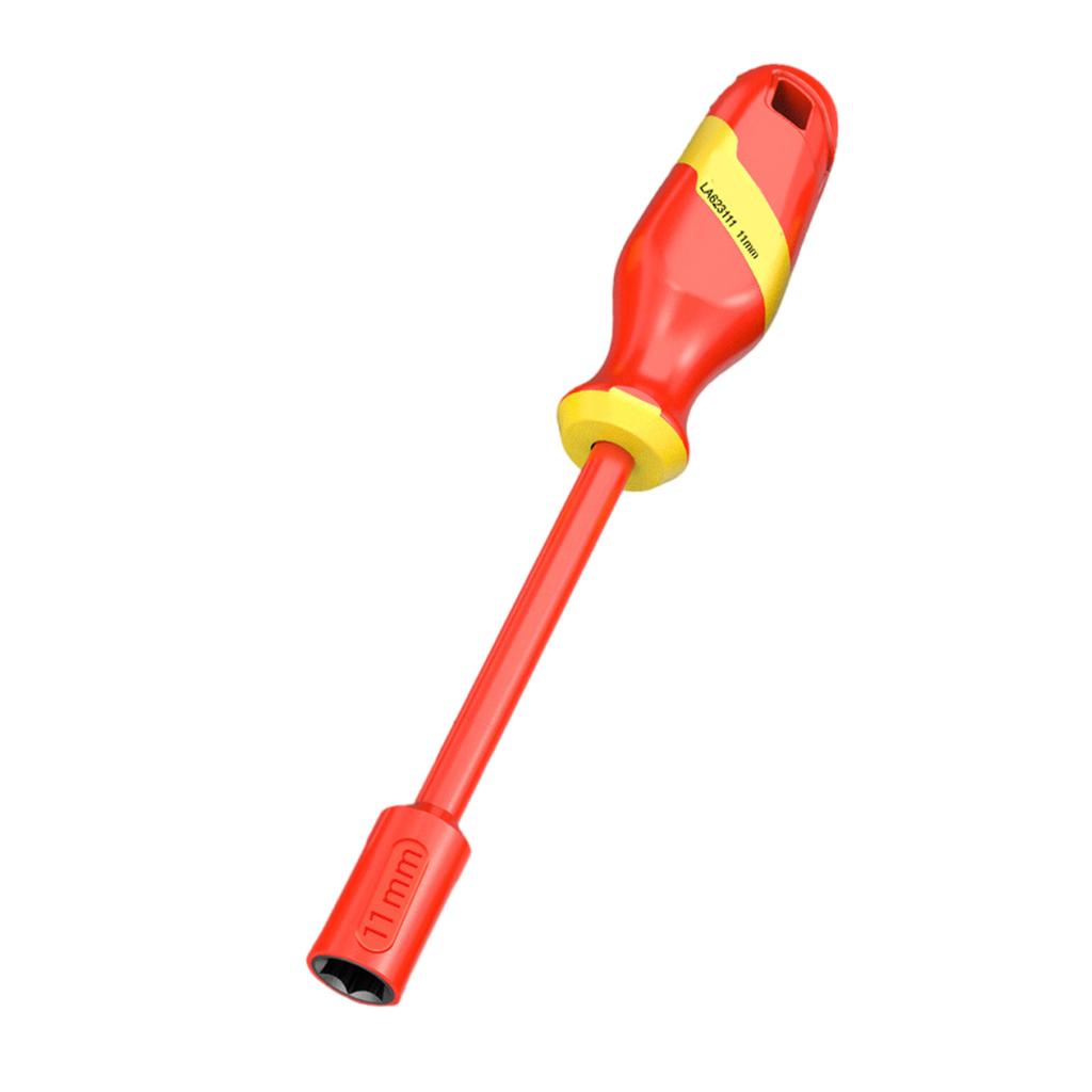 Hochspannungsisolierter Tieflochschraubendreher Isoliertes Handwerkzeug für Elektroarbeiten mit Sechskantschaft und rutschfestem Griff