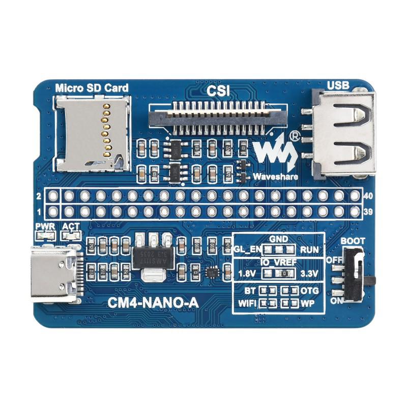 Raspberry Pi CM4 Expansion Board with Gigabit Ethernet, USB 2.0, CSI/DSI, and Mini HDMI Ports