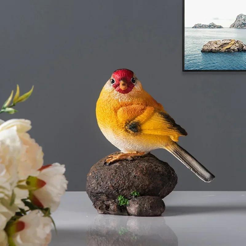 Garden Bird Figurines Outdoor Ornaments The Yard Art Resin Gifts Sculptures Home Decoration.