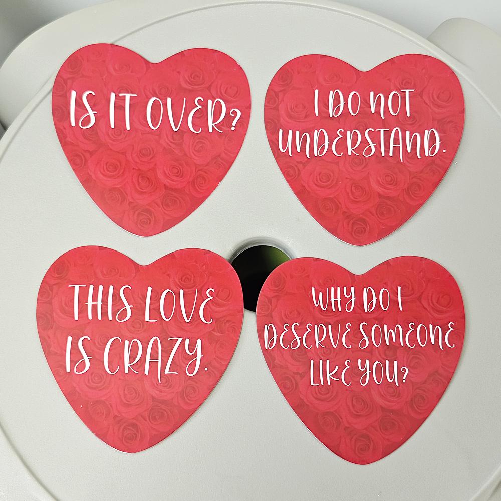 8.5*8.5cm Heart-shaped Oracle Cards for Lovers 79 Pcs Cards Lover's Oracle Deck