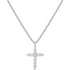14K Gold Plated Cubic Zirconia Cross Necklace for Women | Cross Faith Pendant