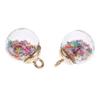 DIY 20Pcs 16mm Colored Stars Transparent Glass Ball Charms With Tiny Star Pendant Findings Craft