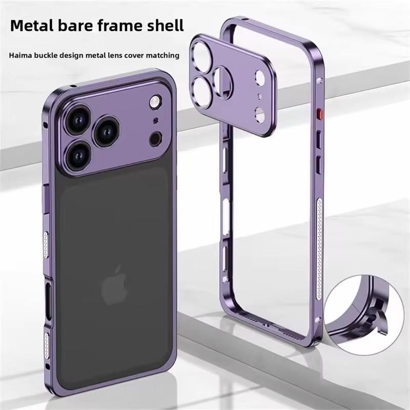 High Quality Metal Camera Lens Frame Bumper Mobile Phone case for iPhone 13 14 15 16 17 Pro 17pro Max case Matel Aluminum