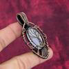 Tree Of Life Rainbow Moonstone Pendant Copper Wire Wrapped Gemstone Jewelry