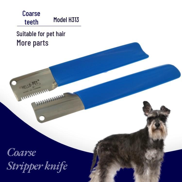 Chuanji Pet Hair Removal Comb for Dogs & Cats - Coarse & Fine Tooth 