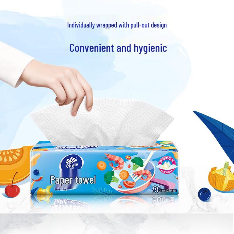 OMO Lavender Laundry Detergent 2kg & Vinda Kitchen Paper Bundle