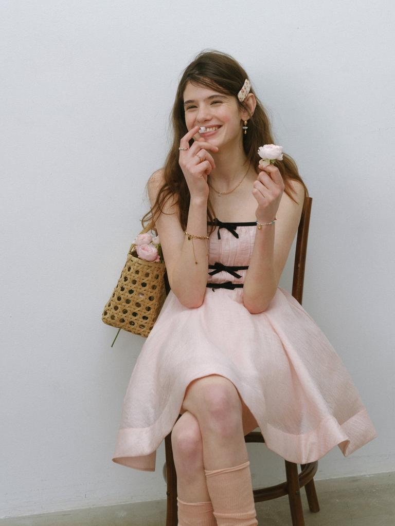 Sinseuden Triple Ribbon Mini Dress
