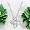 Pendant with Link Chain, Floral Shape Necklace for Women & Girls