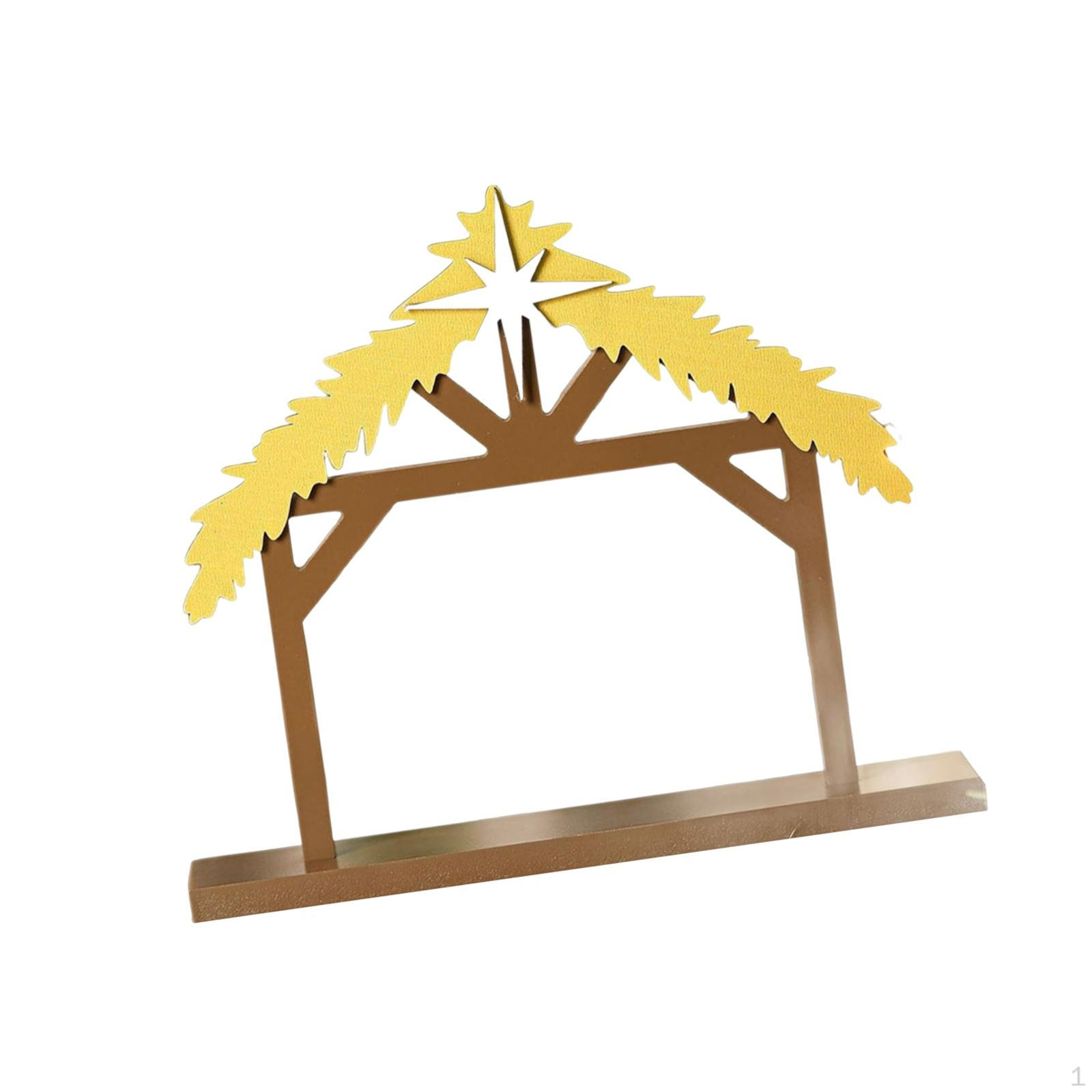 

Christmas Scene Table Decoration,Xmas Decor,Religious,Rustic,Tiered Tray Decor Tabletop Centerpieces