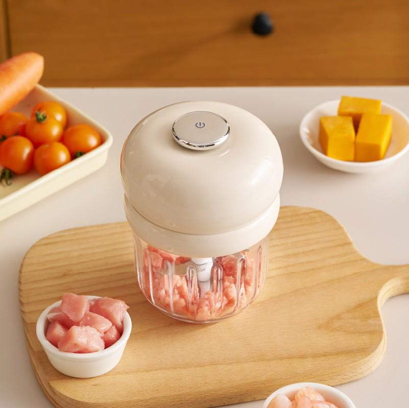 Multifunctional Electric Food Processor: Meat Grinder, Baby Food & Garlic Press