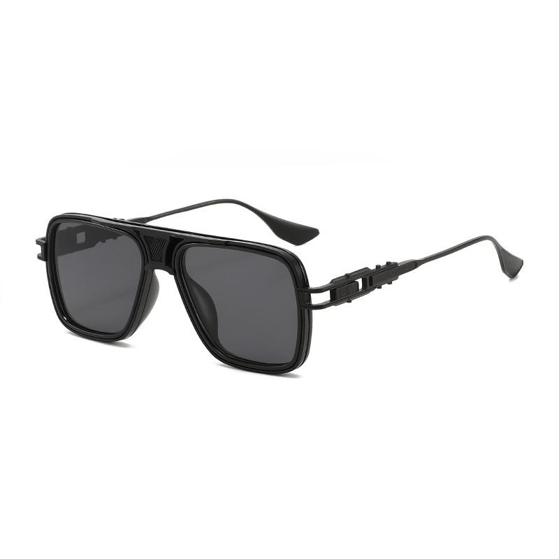 European and American metal frame sunglasses male personality outdoor driving sunscreen UV protection sunglasses tide