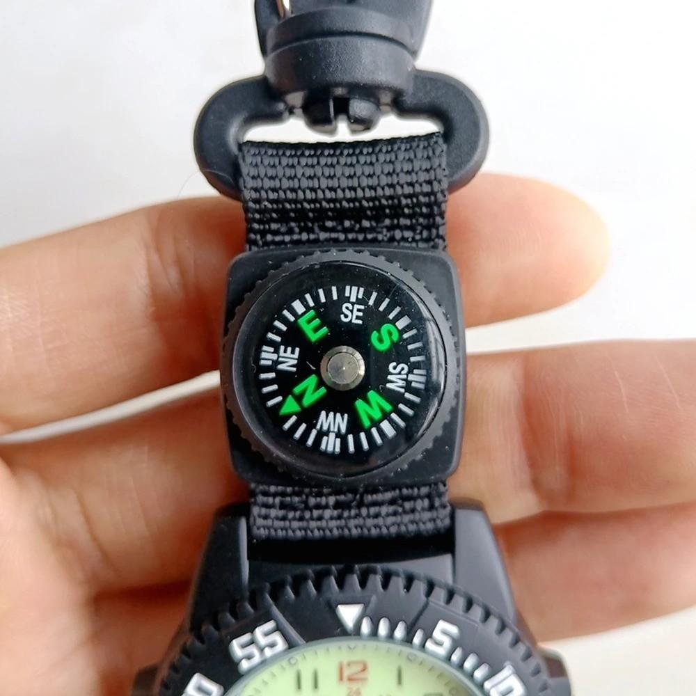 with Compass Compass Watch Black Carabiner Watch Unisex Pocket Watch Outdoor Sports