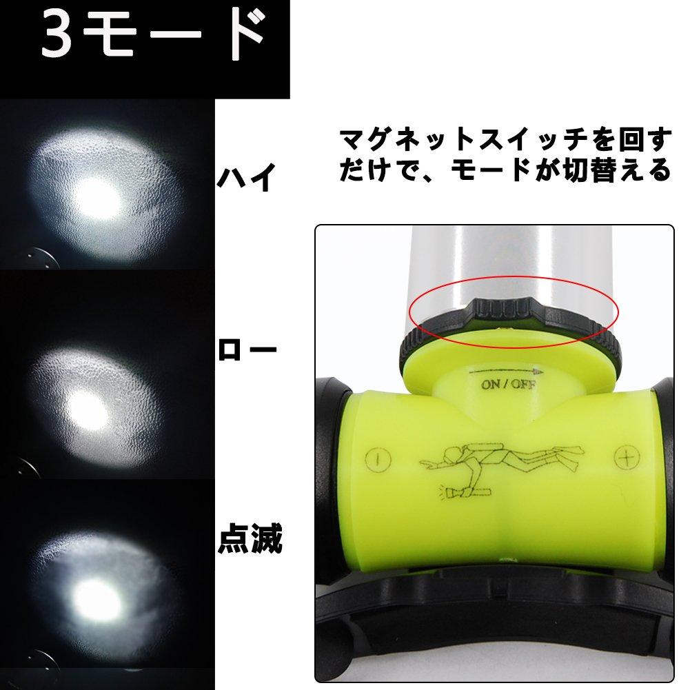 LED Diving Waterproof Underwater Headlamp for Diving and 800 Up to 7 Hours of 3 Lighting Compatible with 18650 and AAA Battery 30m Water and More