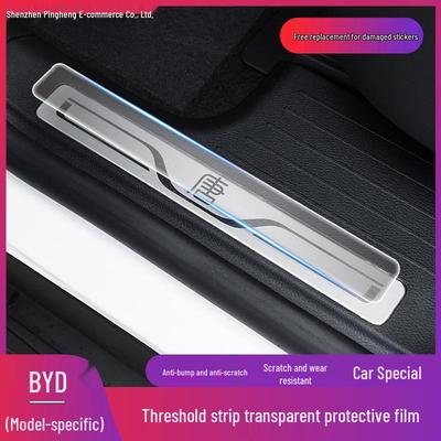 TPU Schutzfolie für 21-25 BYD Tang DMI Han EV Einstiegsleiste—Willkommen Pedal Metallleisten Schutz