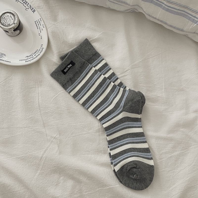 Winter Socks Cartoon Puppy Bow Wool Socks Cute Warm Socks Stacked Socks