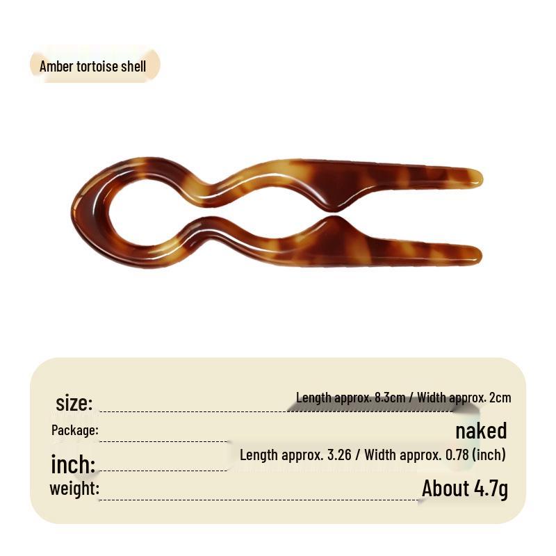 Elegant U-shaped Acrylic Hairpin for Women's Bun - New Chinese Style
