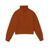Women's Short Chimney Collar Casual Sports Sweatshirt - Half-Zip, Plus Velvet, Loose Fit
