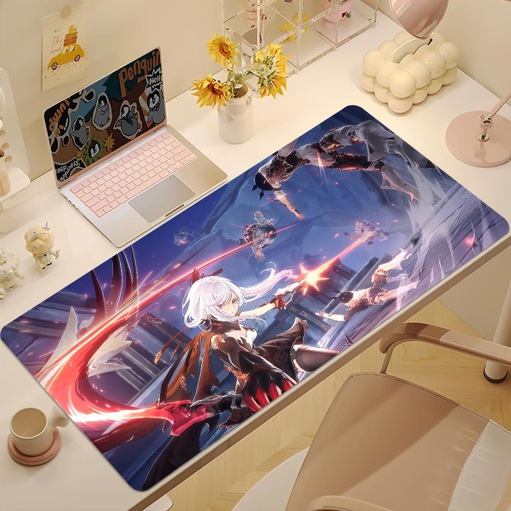 Mouse Pad AntiFray Home Custom Ergonomic Office Night Game Duet Shooting Rubber Large Desk Abyss Mat Keyboard Pc NonSlip
