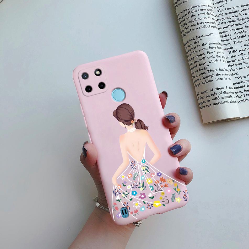 

Case For Realme C25Y C21Y Back Cover Cute Flower Protect Soft Phone Case Silicone Cartoon Funda For Oppo Realme C25Y C 21Y Capa Realme C21Y