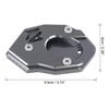 F FIERCE CYCLE Seitenständerverlängerungspad Bi-Ständer-Pad Stützplatte Pad CNC-Aluminium