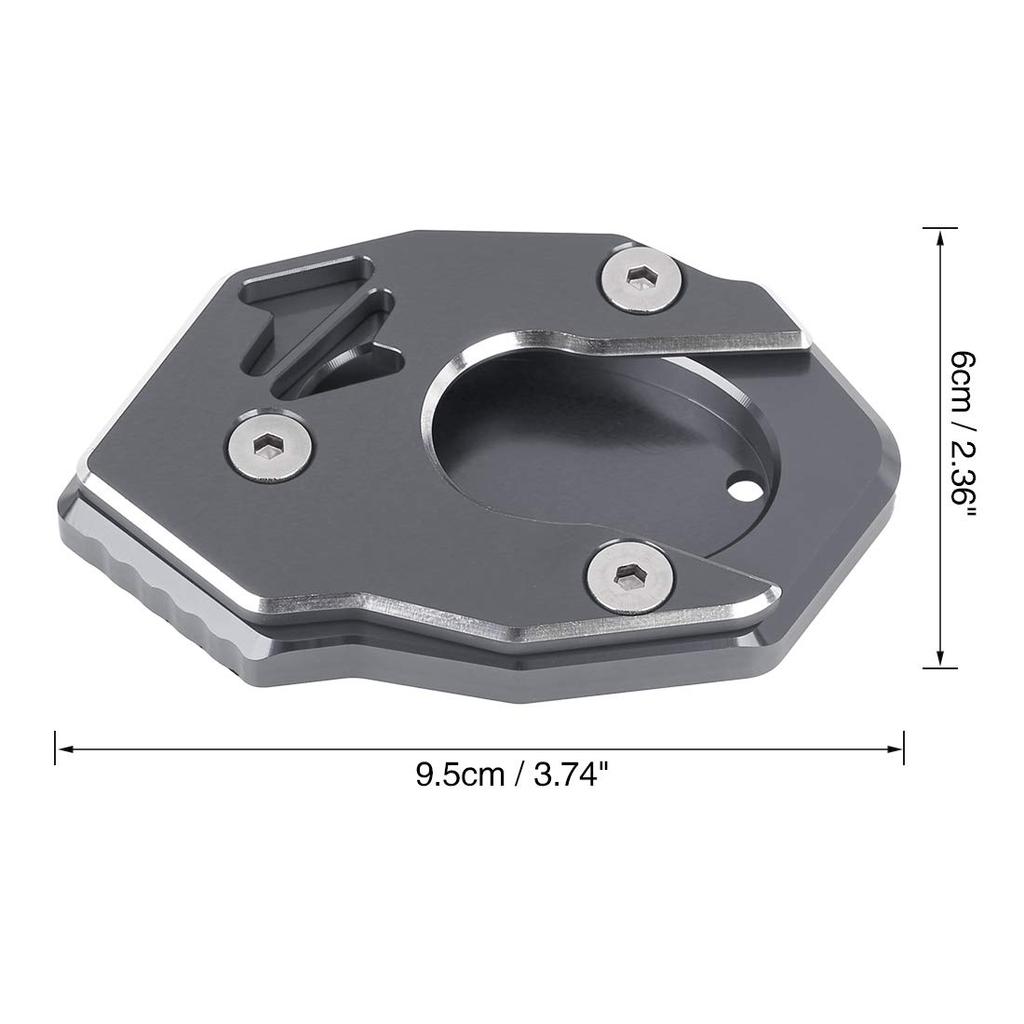 F FIERCE CYCLE Seitenständerverlängerungspad Bi-Ständer-Pad Stützplatte Pad CNC-Aluminium