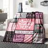 Birthday Quotes Collage Multi-purpose Blanket Durable Comfort Throw Bed Picnics All-Season Use Best Holiday Gift for Friends, Family Y30