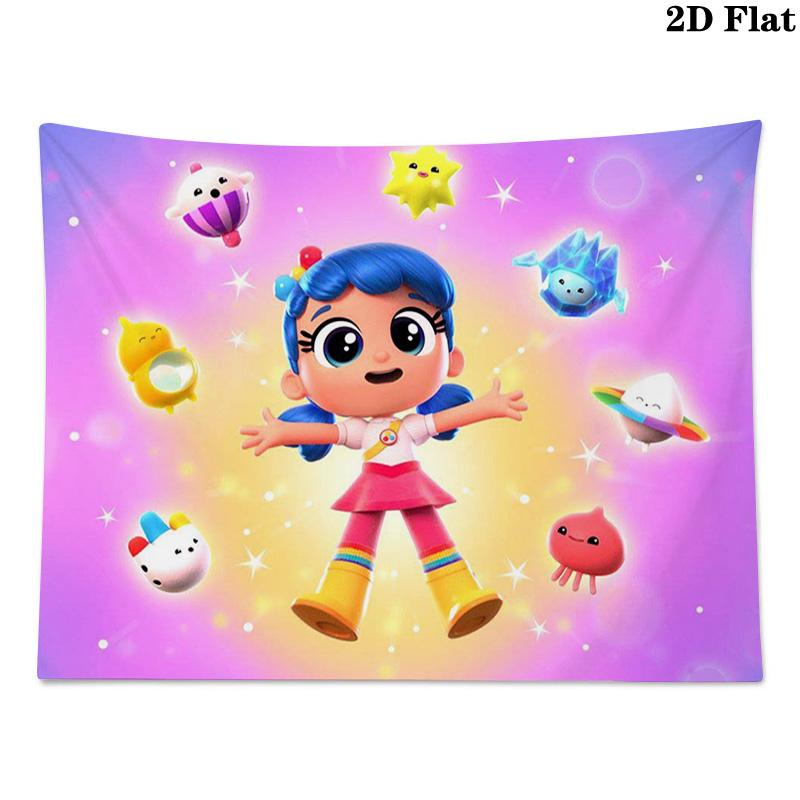 True and the Rainbow Kingdom Wall Tapestry Aesthetic Wall Hanging Printed Fabric Blanket Decorative Tapestries for Bedroom Living Room Home Decor