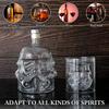 Whiskey Decanter with 2 Glasses 750ml Transparent Wine Decanter Creative Bourbon Decanter and Glass Set Whiskey Decanter