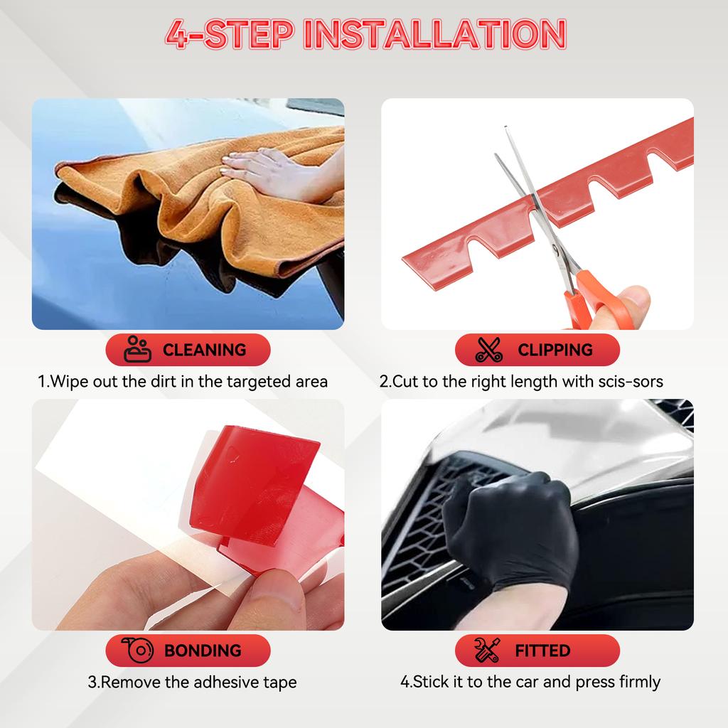 8pcs AUTOXBERT Front Bumper Scrape Guard Skid Plate Anti-Scratch Kit For BMW G22 G23 G24 G26 425i 430i Protector Skid Plate DIY