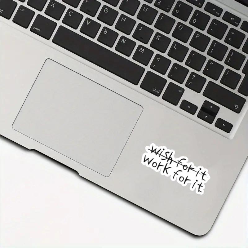 Wish for It Work for It Sticker - Motivational Design, Durable Decal For Luggage, Skateboards, Mug Decoration, Laptop, Car Decal