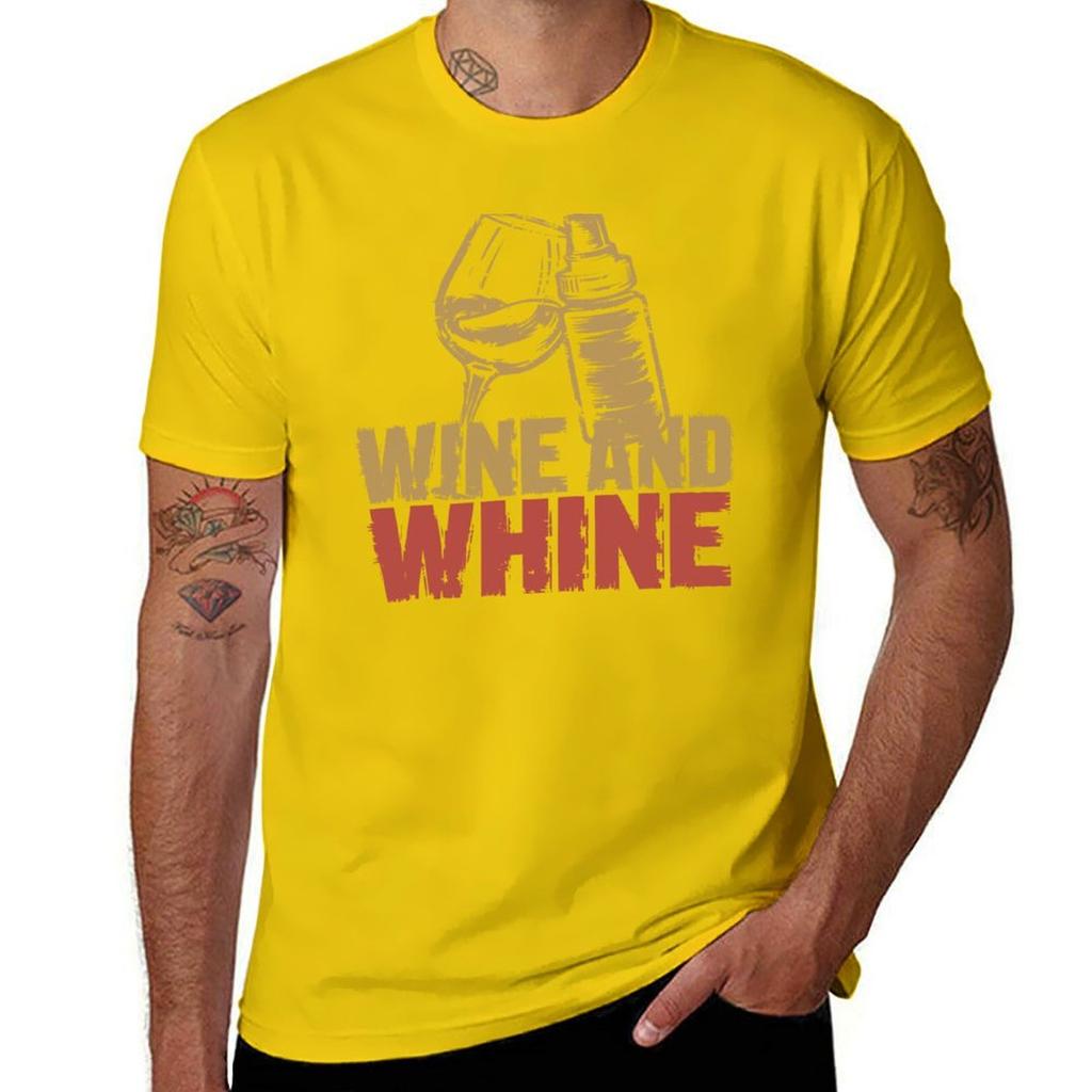 Regalo Festa della Mamma Vino e Lamento Regalo Mamma Maglietta Abbigliamento Estetica Vintage Divertente Personalizzato Disegna la Tua Maglietta da Uomo