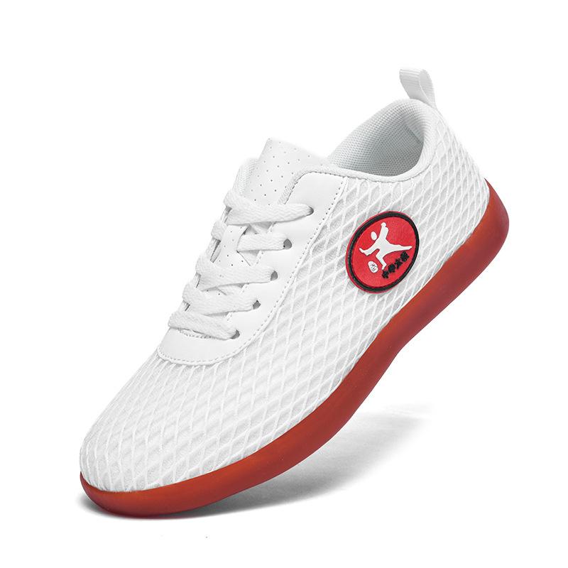 

Летние дышащие сетчатые мужские и женские туфли для боевых искусств, износостойкая подошва из говяжьей кожи, мягкая подошва, специальные сетчатые туфли для кунг-фу, туфли для тай-чи, парные 45