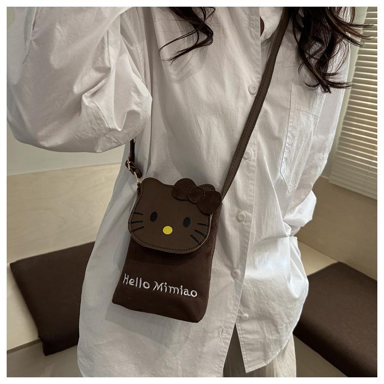 Cute Cat Print Shoulder Bag for Women Leopard Print Crossbody Purse Mini Faux Leather Handbag Trendy Fashion Casual Daily Bag