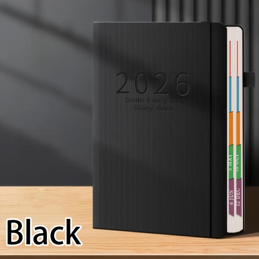 2026 neuer Kalender-Notizblock: Selbstdisziplin-Checkliste, Zeitmanagement, 365-Tage Büroplanungsbuch, Tagesseitendesign