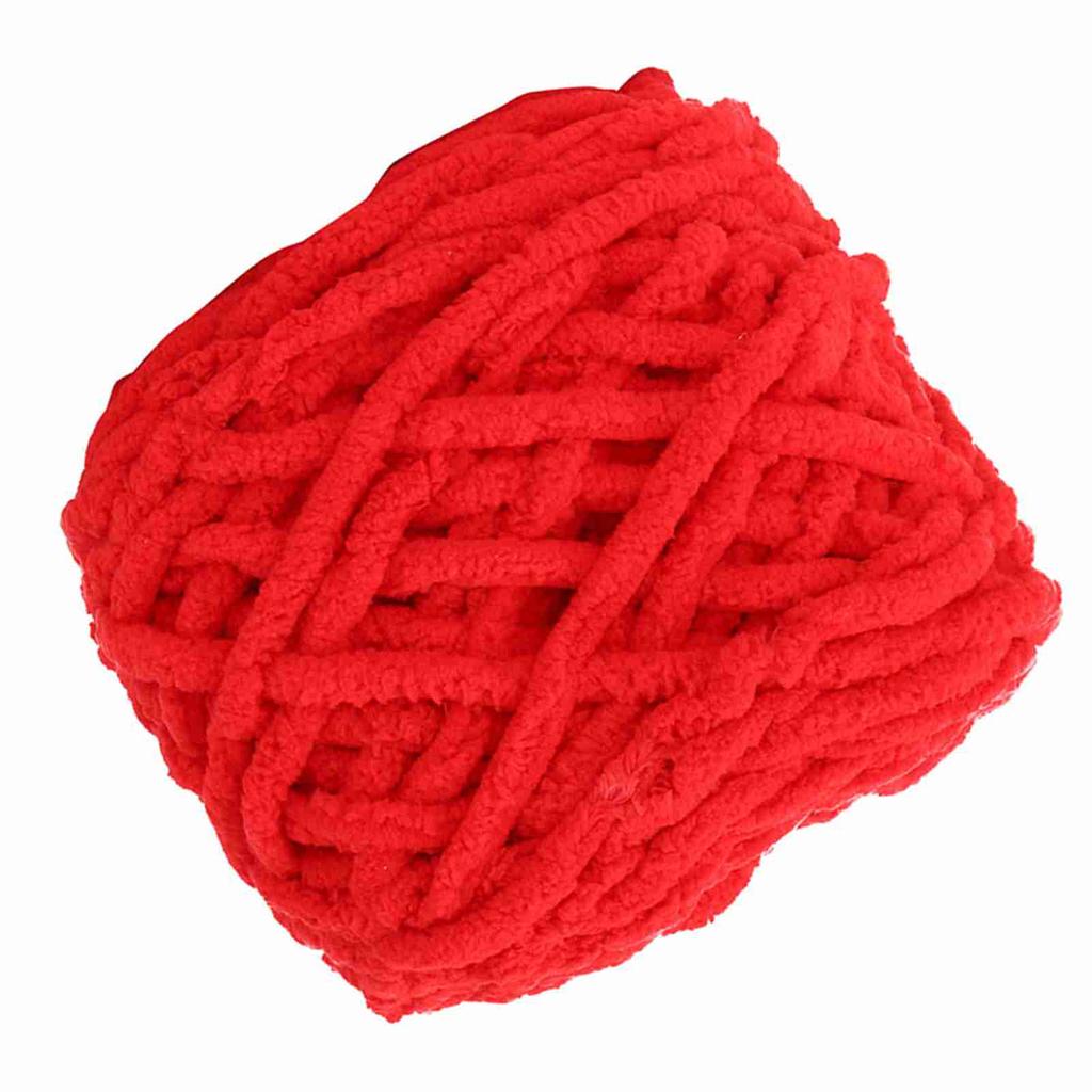 Single Thick Ice Strip Yarn Needle Knitting Woven Blanket Slipper Line(Milk White)