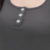 Summer Solid Color Vest, Camisole, Button, Slim Fit, Sexy Interior, Breathable Casual Pullover Top