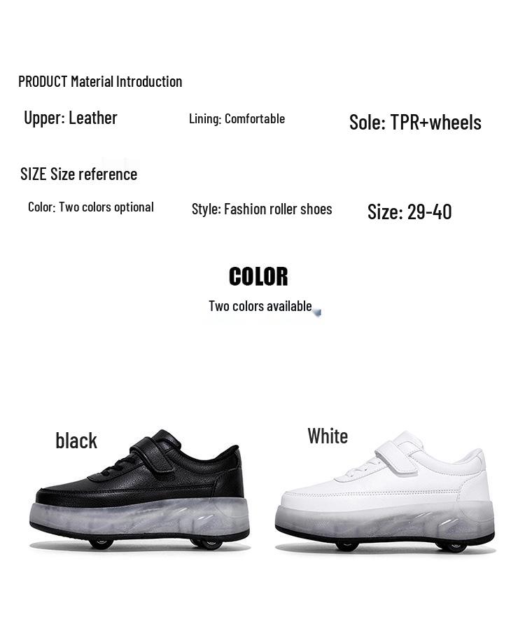 Lightweight Two-Wheel Roller Shoes for Beginners - Unisex Kids, Teens, and Adults Roller Skates