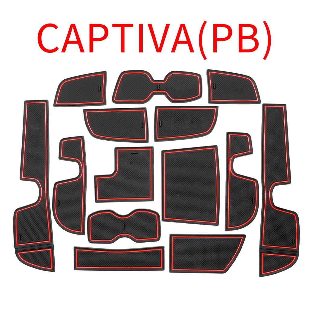 Smabee Car Gate Slot Cup Mat for Chevrolet Captiva 2019 - 2024 Anti-Slip Door Groove Pad Interior Accessories Non-Slip Coaster