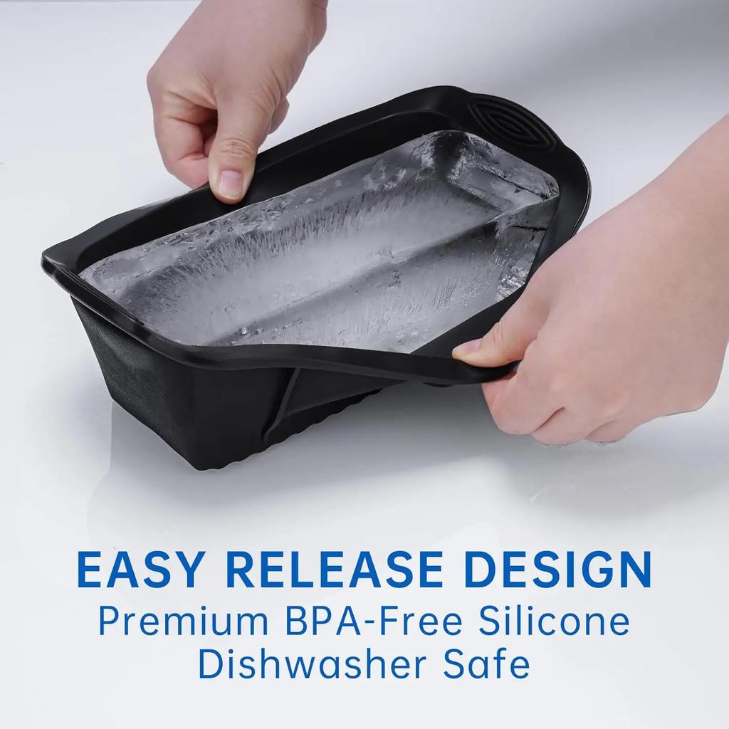 1/3/5PCS Extra Large Silicone Ice Mold Crate Efficient Freezing Ice Bath Large Ice Cube Mold Ice Bucket Ice Block Mold